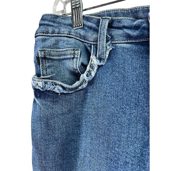 Judy Blue Maryville High Rise Fray Slim Fit Jeans Straight Tapered Ankle 9/29 - Picture 8 of 16